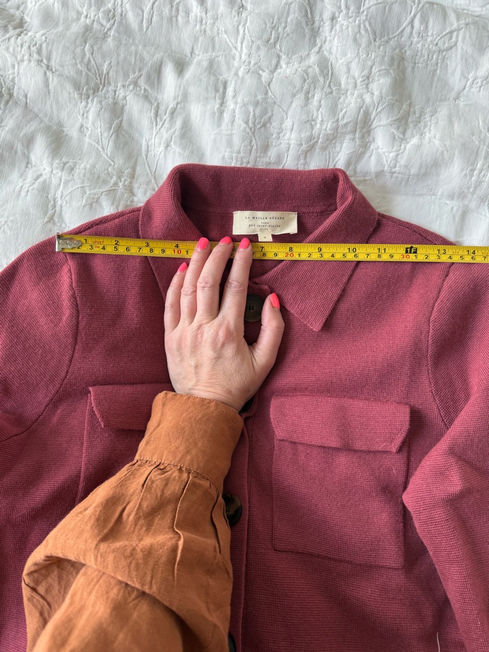 Sézane Betty Cardigan Rosewood small - Picture 4 of 7
